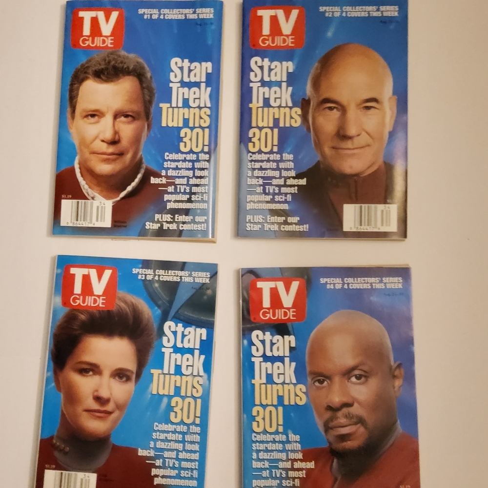 TV Guide Star Trek Turns 30 Special Collector's Series Four Magazines All Covers